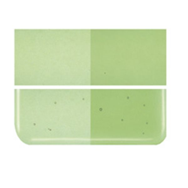 Bullseye Light Green - Transparent - 2mm - Thin Rolled - Fusing Glas Tafeln
