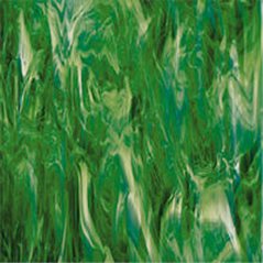 Spectrum Dark Green and White - Translucent - 3mm - Non-Fusible Glass Sheets