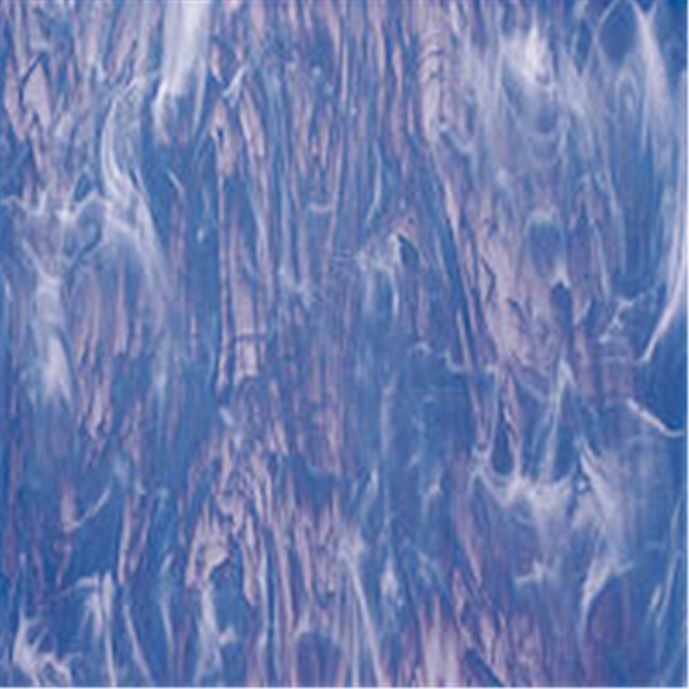 Spectrum Pale Blue and White Wispy - 3mm - Non-Fusible Glass Sheets