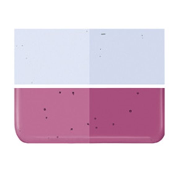 Bullseye Light Pink Striker - Transparent - 2mm - Thin Rolled - Plaque Fusing
