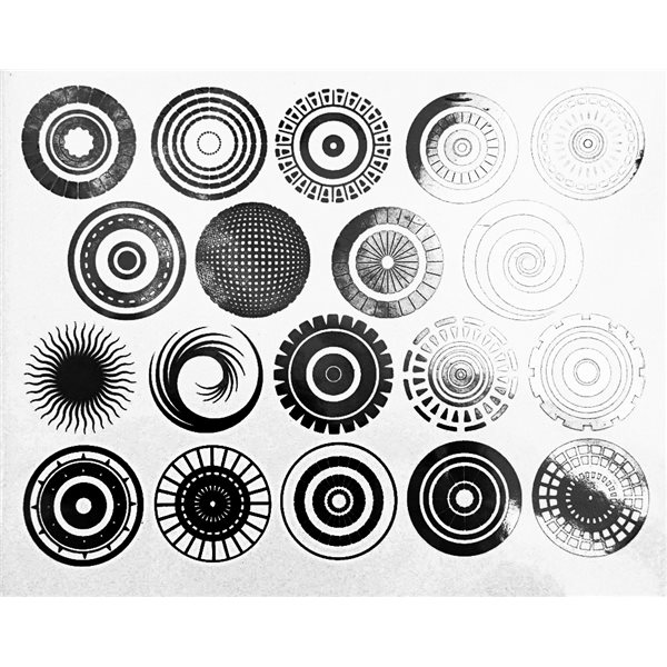 Decal - Circles - Black - 14x10 cm