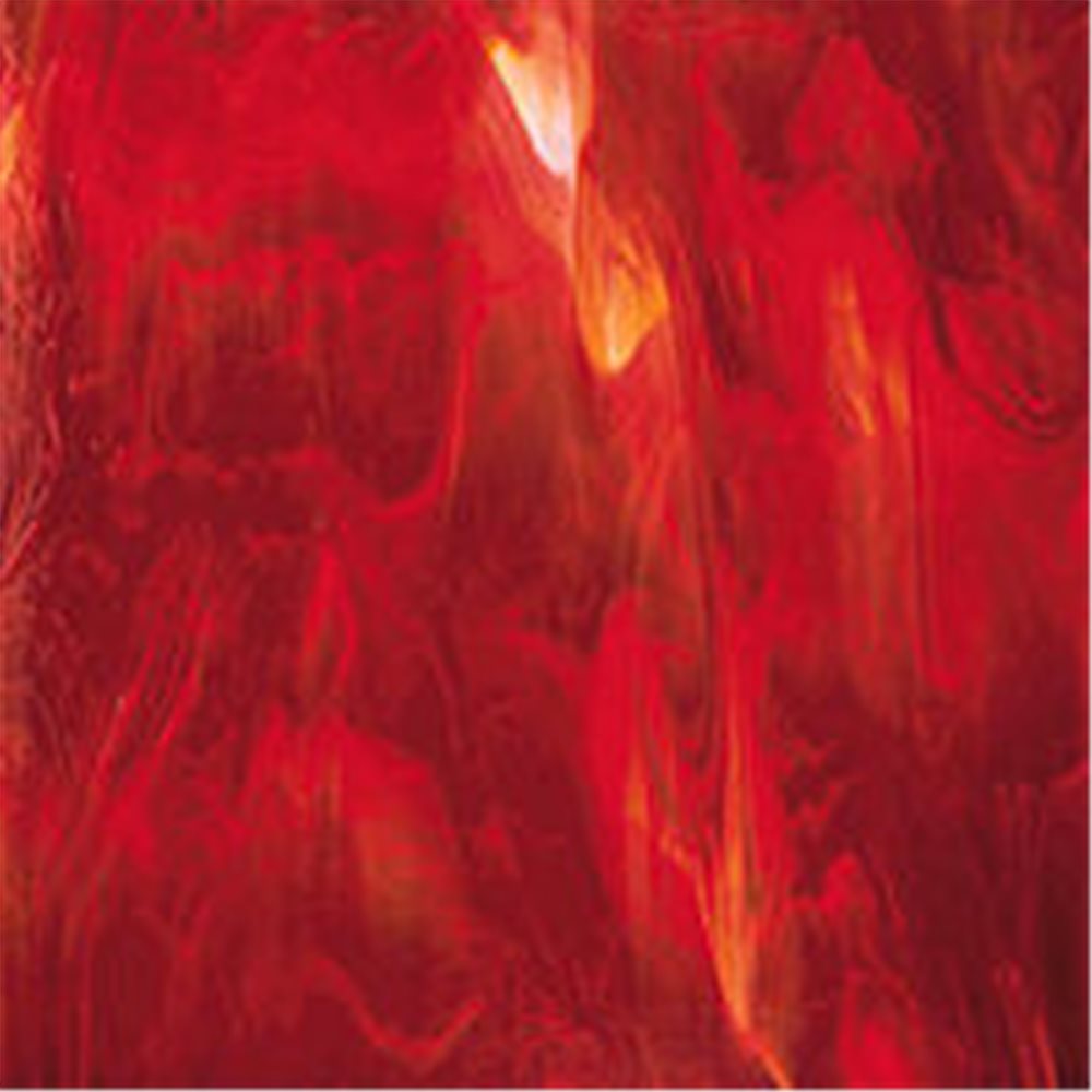 Spectrum Red and White - Translucent - 3mm - Non-Fusible Glass Sheets