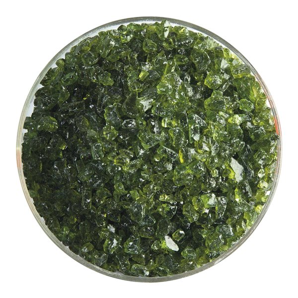 Bullseye Frit - Fern Green - Gros -  450g - Transparent