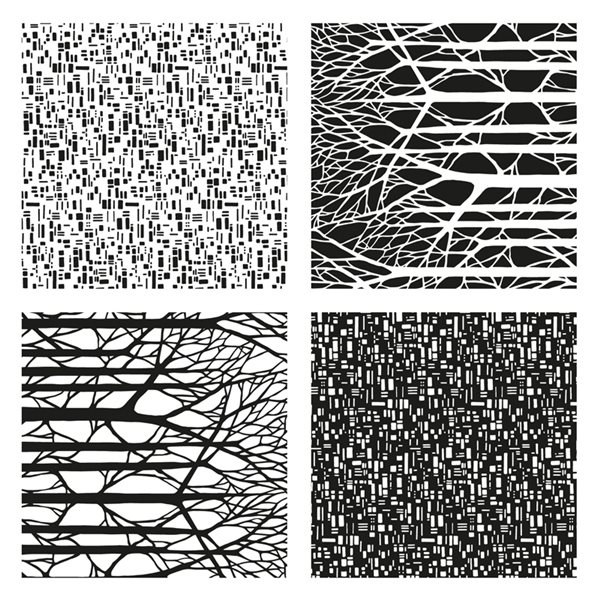 Texture Card - Assorted 46 - 10x10cm - 4in1