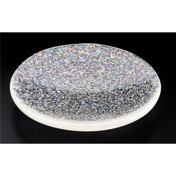 Bullseye Frit - Clear Irid Rainbow - Coarse - 450g - Transparent